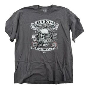 Live To Ride Reno Shirt Mens 2XL C Port Skulls Motorcycle Bikes Graphic Y2K NWOT